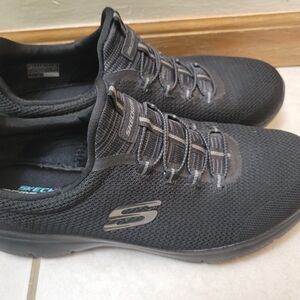 Skechers Black Slip-On Sneakers